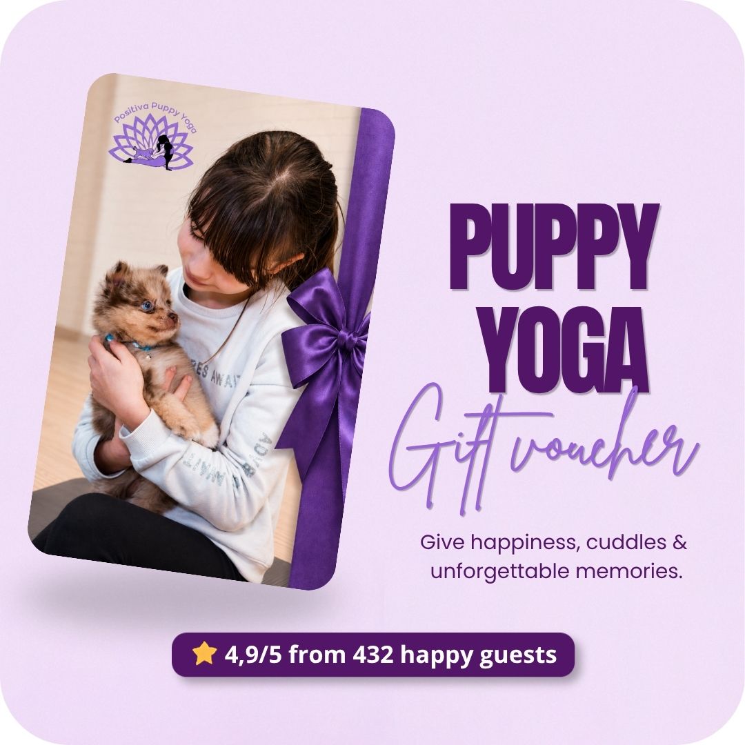 Puppy Yoga Gift Card – The Cutest Experience Gift - Positive Puppy Yoga